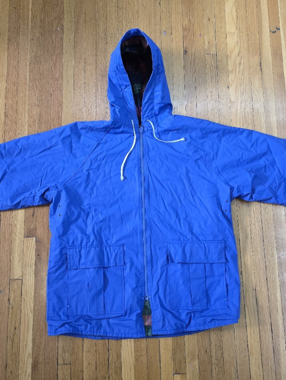 Men's Blue Hooded Jacket